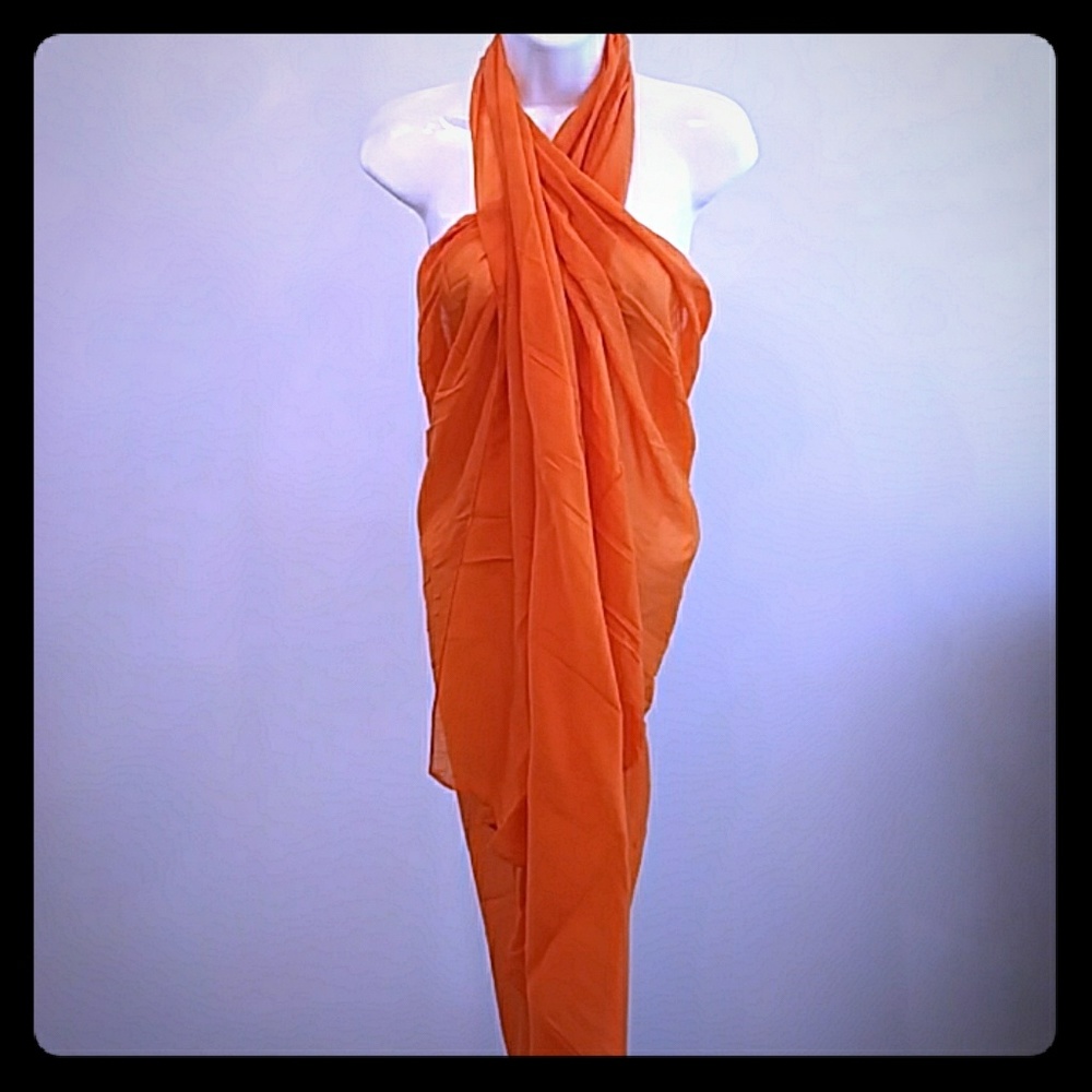 Orange Swim Sarong NWT